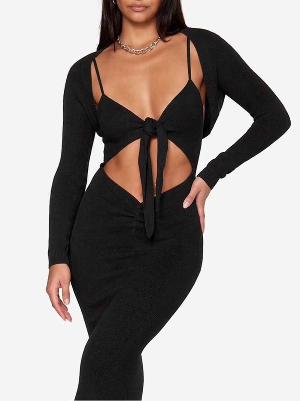 Danielle Bernstein Cropped Shrug Sweater